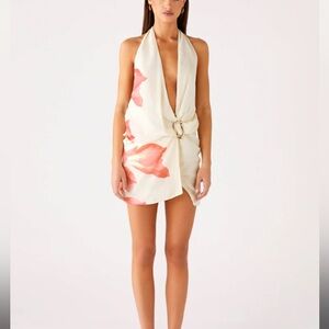 Plunge Halter Floral dress
